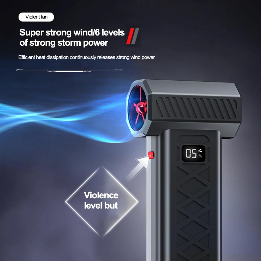 130000 Мини Турбо Джет Вентилятор Электрический Воздушный Пылесос Регулируемая скорость ветра Турбо Мощный Вентилятор Перезаряжаемый с Подсветкой Для Чистки Автомобиля