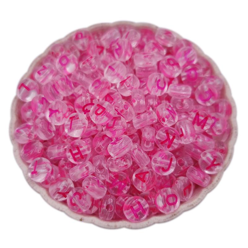 100 шт 7 мм акриловые бусины смешанные буквы круглые для изготовления ювелирных изделий свободные бусины алфавита сделай сам браслет ожерелье ручной работы