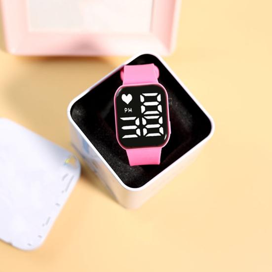 Наручные часы с большим экраном, регулируемым ремешком, легко читаемые электронные часы для мальчиков и девочек, дисплей времени, работающие от батареек, детские светодиодные цифровые часы