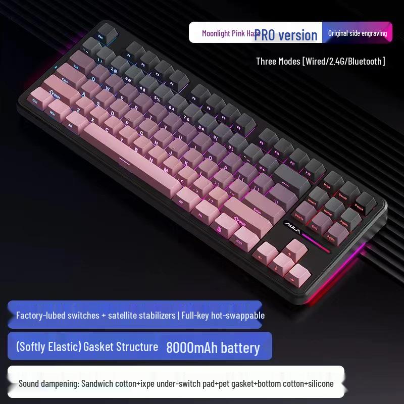 AULA F87Pro Wireless/Wired Mechanical Gaming Keyboard with Bluetooth