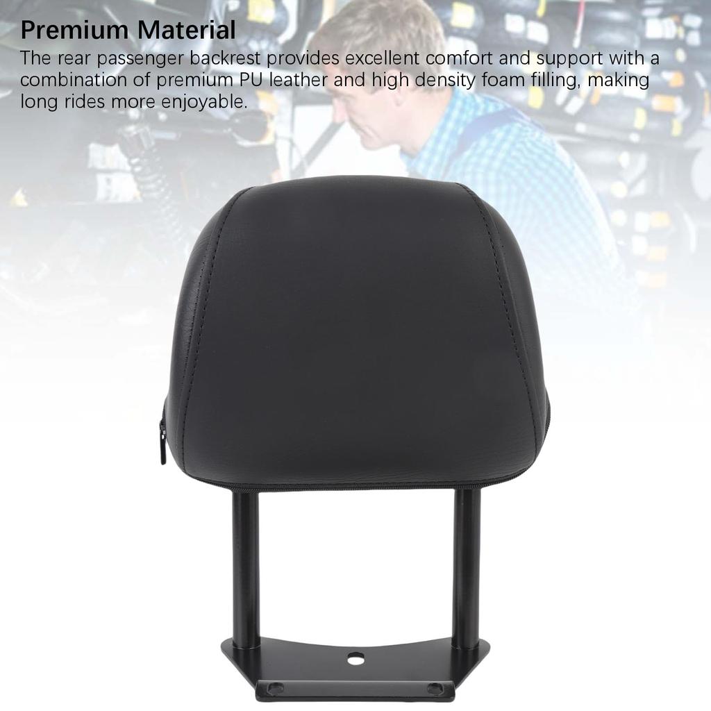 Luocute Motorcycle Rear Passenger Enhanced Comfort with Stylish Look and High Stability Backrest Pad Cushion Compatible with Kawasaki Eliminator 500