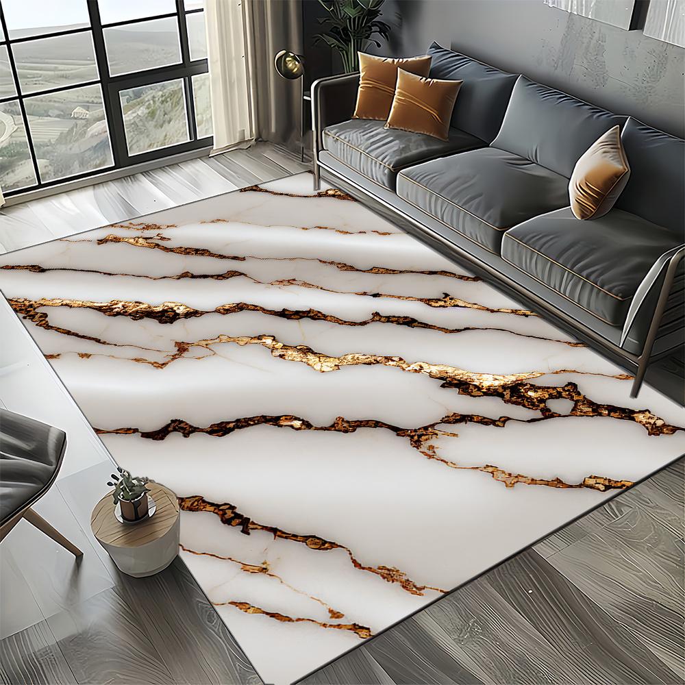 27 Стиль Новая Мода Мрамор Черный Белый Золотой Камень Ковер Коврик для Гостиной Спальни Дома Украшение Дивана, Нескользящий Напольный Коврик