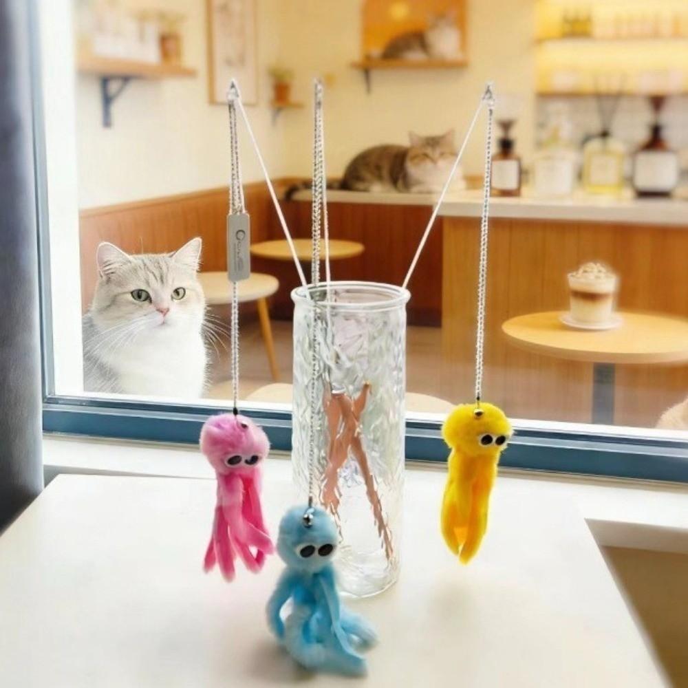 Funny Catcher Cat Teasing Wands Plushie Animals Interactive Stick New Pet Cat Teaser Indoor Play