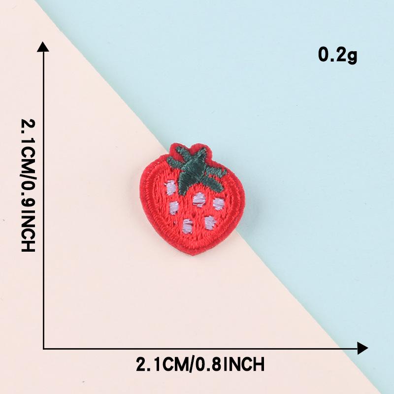 8 Pcs Fruit Style Coco Cactus Shape Cotton Cloth Embroidery Patches Set Embroidered Iron-on Patches Shoes Hat Bag Clothes