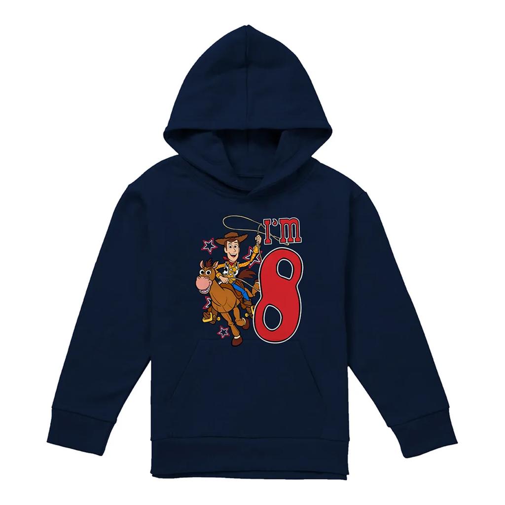 Toy Story Childrens/Kids I'm 8 Woody Birthday Pullover Hoodie