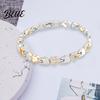 Thick Chain Bracelet Women Magnetic Hollow Heart Sleek Surface Alloy