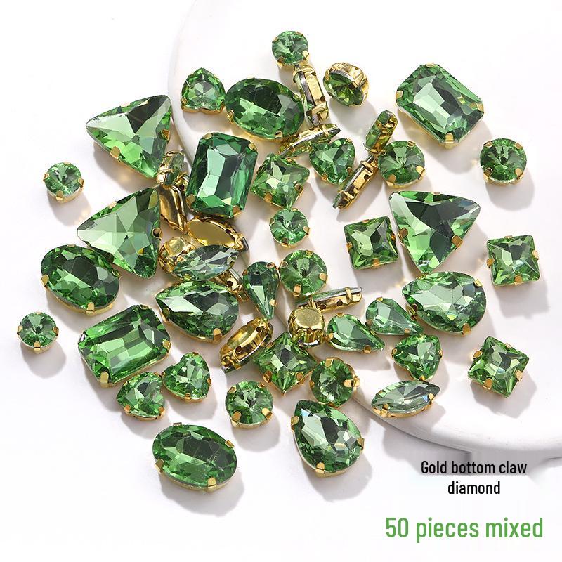 Пришитые вручную смешанные хрустальные стразы-когти для свадебного платья и аксессуаров для браслета