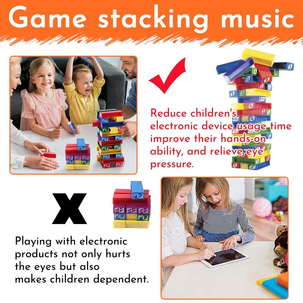 English And French Stacking Children's Educational Interactive Toys Family Parent-child Party Tabletop Game