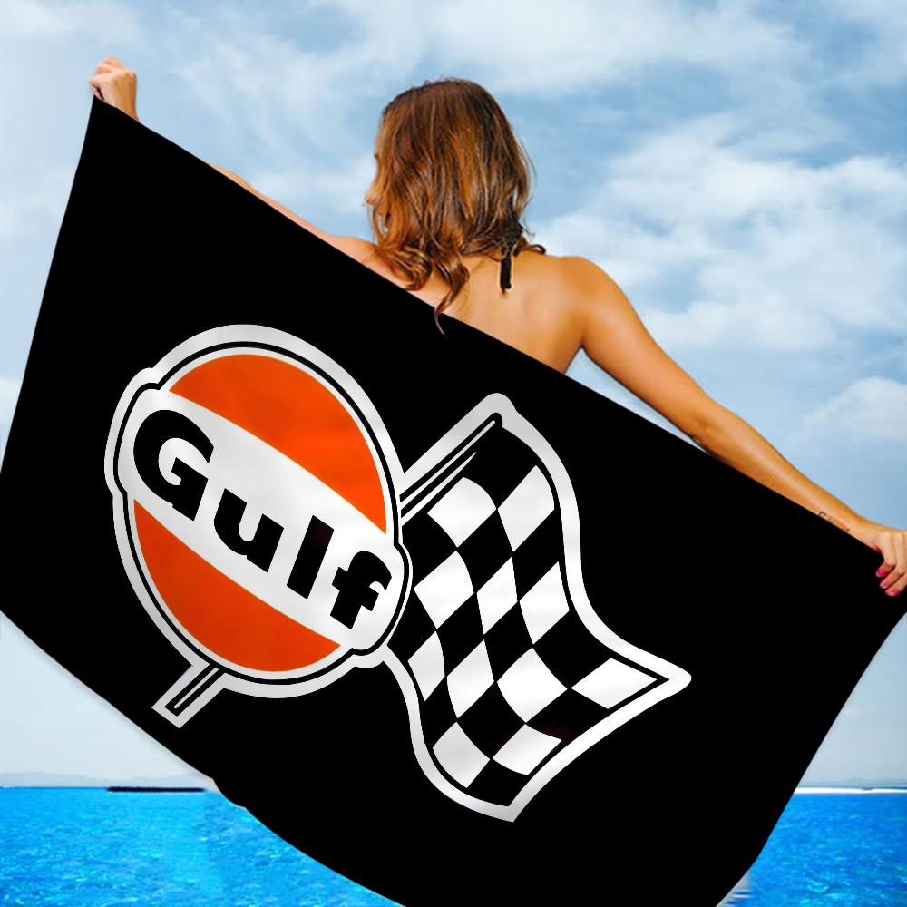 Полотенце Gulf Racing Car из микрофибры, пляжное, впитывающее, быстросохнущее, мягкое, для йоги, плавания, курорта, альпинизма