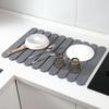 Foldable Stone Dish Drying Mat Diatomite Tableware Pads Non-slip Reusable Dish Drainer Mat Kitchen Accessories