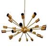 Mid Century Style Sputnik Light Mid Century Suspension Ceiling Lamp Premium Brass Starburst Chandelier