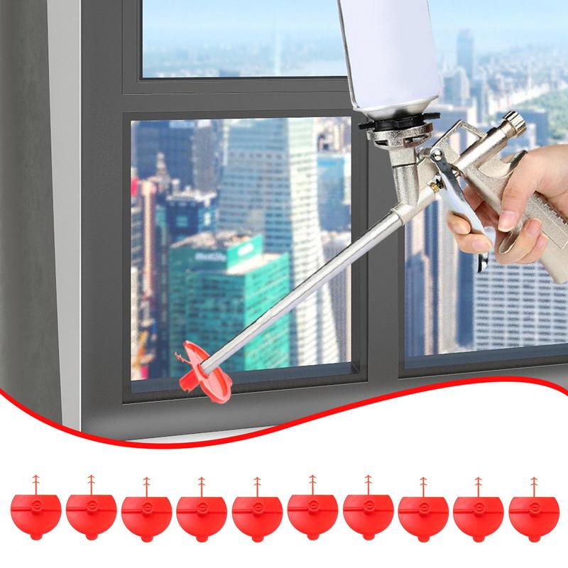 10pcs Spray Polyurethane Foam Guns Flat Fan Spray Nozzle Foam Expanding Spray Guns Foaming Jet Glue Polyurethane Trigger Spray