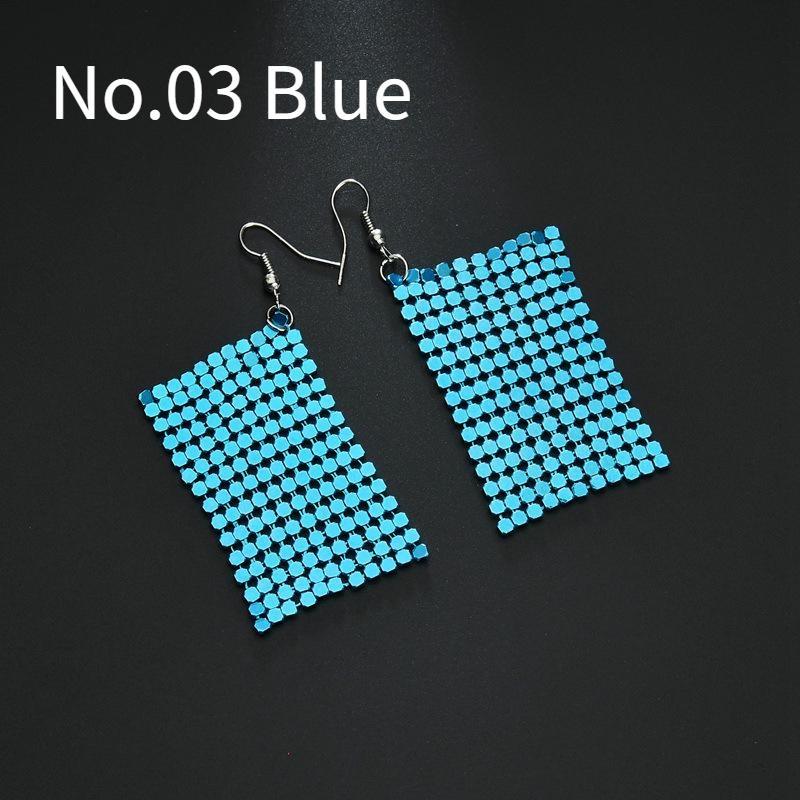 Новые трансграничные серьги с блестками, европейские и американские серьги с разноцветной сеткой и блестками, модные персонализированные украшения для женщин