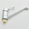 Длинный носик кухонный кран для ванной комнаты современный полированный хромированный однорычажный поворотный кухонный кран