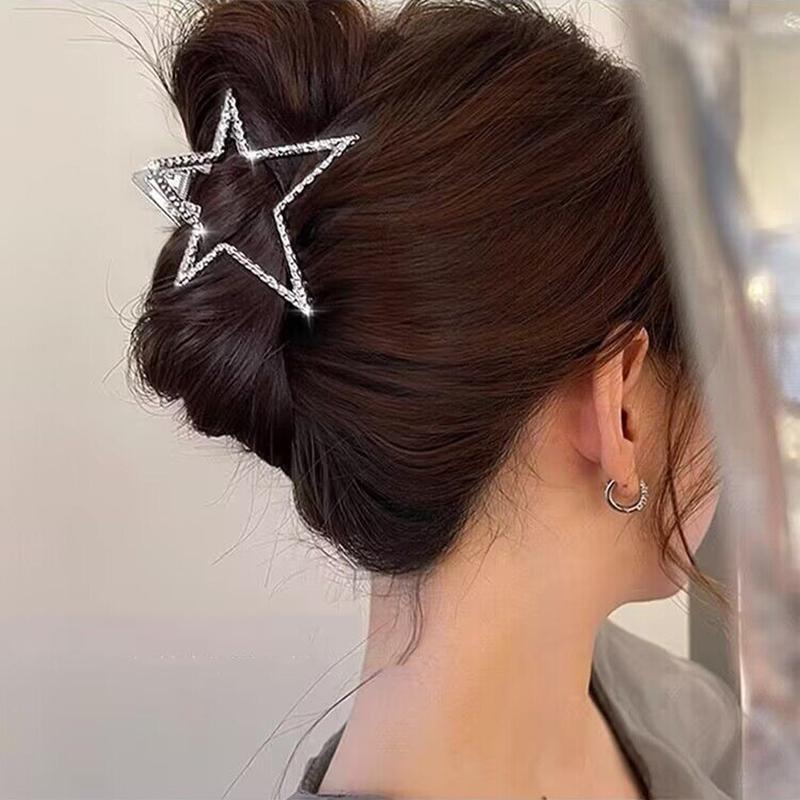 2023 New Metal Hair Claw Clip Korean Geometric Moon Star Hair Crab Clips Hairpins For Women Hair Jewelry Accessories Headwear