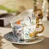Ретро керамические кофейные чашки с золотым краем, легкая роскошная ресторанная кофейная чашка для послеобеденного чая, изысканная чайная чашка для вечеринки