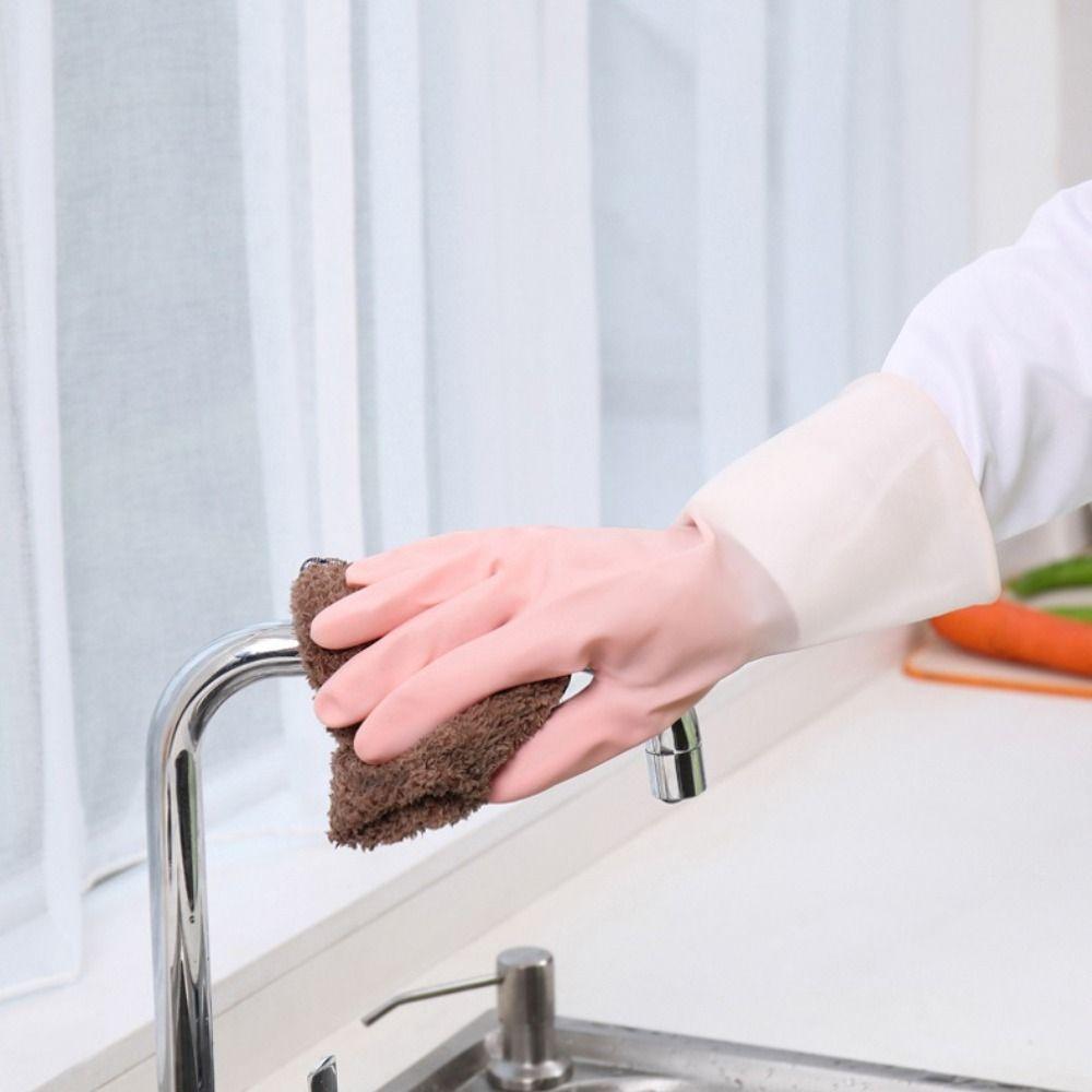 Repeatable Household Kitchen Dishwashing Cleaning Gloves Silicone Gloves Cleaning Tool PVC Gloves