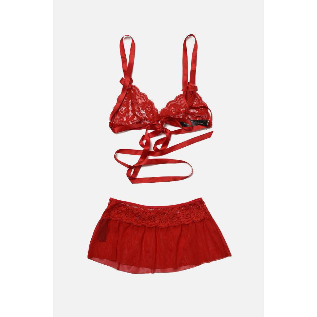 Черный кружевной комплект нижнего белья без чашек Thmaw22au0328