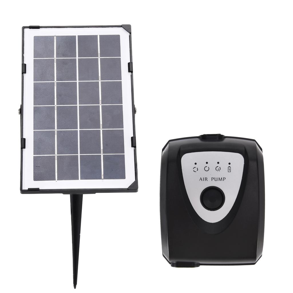 Солнечный кислородный насос Низкое давление Заземляющий штекер Аэрационный насос с кислородной трубкой и аэрационным камнем