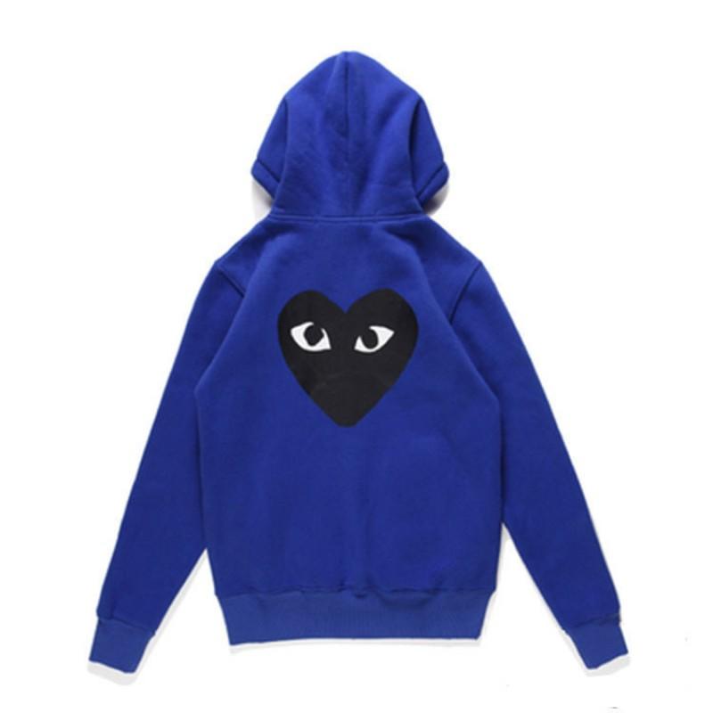Unisex Oversized Hooded Sweatshirt With Embroidered Heart Design Cotton Blend Long Sleeve Zipper Front Casual Top