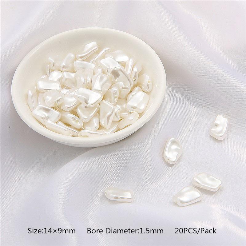 10/20 шт./упак., высококачественные бусины из АБС-пластика с искусственным жемчугом неправильной формы, свободные бусины для ожерелья, ювелирные аксессуары