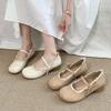 Белые французские маленькие ароматные туфли-лодочки на толстом каблуке с круглым носком, новые весенние универсальные туфли Мэри Джейн в стиле ретро