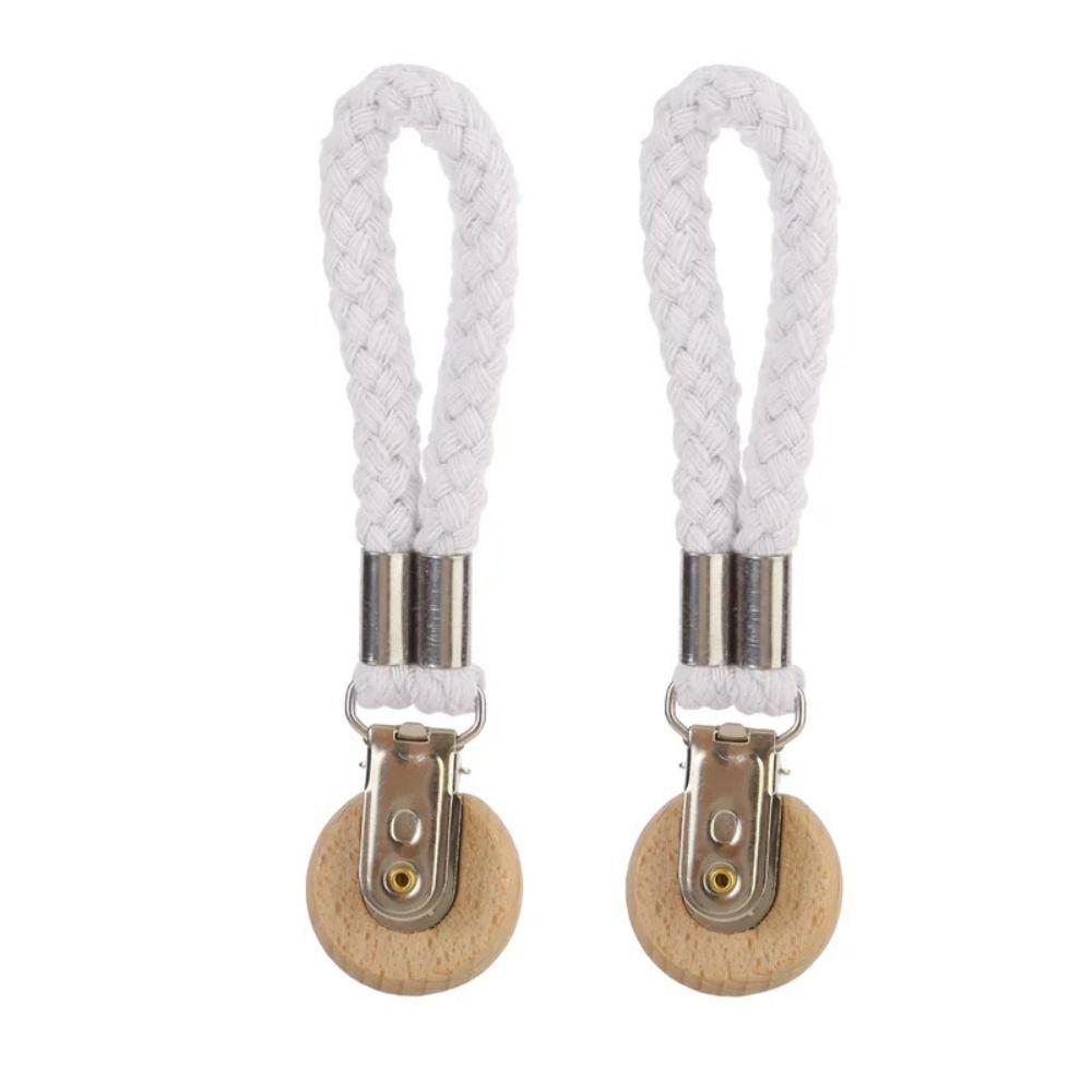 4Pcs Braided Small Woven Rope Clamps Wear-resistant Hand Towel Hanger Towel Hanging Clips  Laundry
