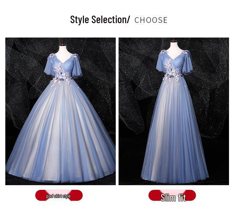 Women's A-line Ball Gown for Vocal Performances - Elegant Stage Hosting Costume