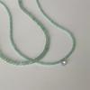 Green Small Fresh Natural Stone Beaded Necklace Female Simple High-End Niche Unique Personality Fashion Neck Chain Collarbone Chain