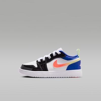 Kids' Sneakers Jordan 1 Low ALT SE White Black Royal Bright Mango (PS) White/Black/Game Royal/Bright Mango