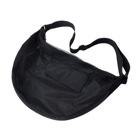 Single Ball Bag Crossbody Basketball Carrier Bag Waterproof Zippered Gym Shoulder Bag with Mesh Pocket Adjustable Strap for Carrying Soccer Volleyball