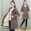 Women's Plus Size Mid-Length Lambswool Winter Coat - Age-Reducing Fashion