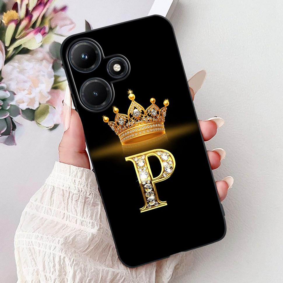 Чехол для Infinix Hot 30i X669 X669C Милая Корона Буквы Чехол Мягкий Силиконовый Чехол для Телефона Для Infinix Hot 30i Hot30i Задняя Крышка