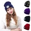 Unisex Winter Wear Led Beanie Hat Knitted Cap Battery Operated Head Lamp Light