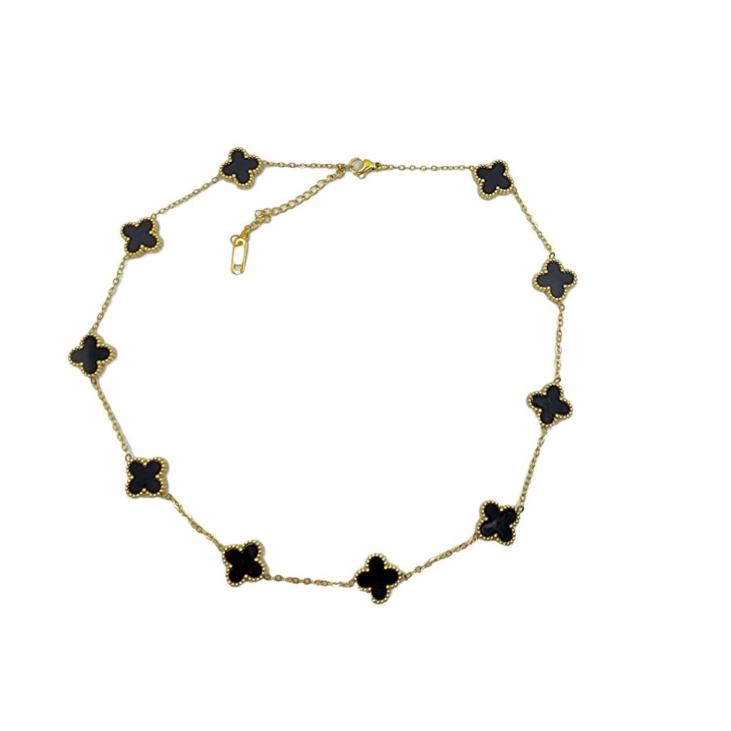 Ожерелье с четырьмя листочками клевера, легкая роскошная простая цветочная ключичная цепочка, женское ожерелье Haute Sense