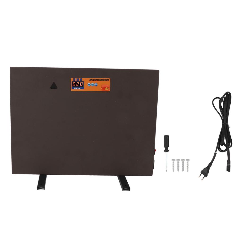 Chicken Coop Heater Brown Manual Control 150W 4 Modes Digital Display Timer Function Anti Dumping