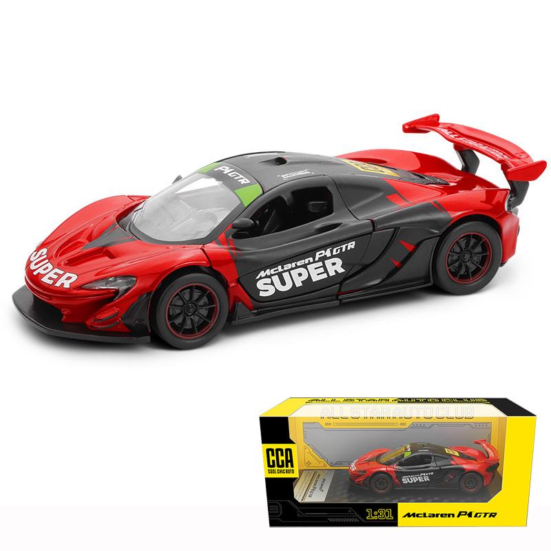 1:32 масштаба McLaren P1, литые под давлением модели автомобилей, игрушечные машинки, игрушечный автомобиль из сплава со звуком и светом для девочек и мальчиков, детские игрушки