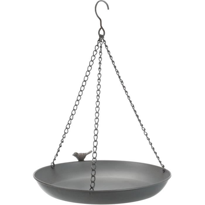 TRIXIE Baignoire à suspendre - 2200 ml et ø 30 cm - Gris - Pour oiseau