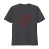 Casual Rounisextic Love Quote Red Cursive Letter Print Aesthetic T Shirt Vintage Stylish Stretched Top For Everyday Wear