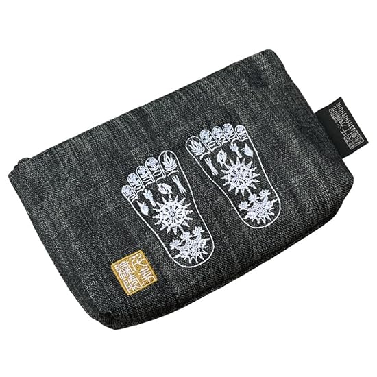 [Senshi-Shuin] Pouch (with lining) Denim 2 Buddha Footprint (S size)