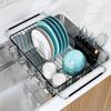 JASIWAY Extendable Sink Dish Above the Sink Dish Drying Rack Draining Rack Storage Dish Draining Shelf Anti-Brittle 39.326.411.9cm "Black"