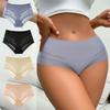 Женские летние трусы из ледяного шелка, высокоэластичные, со средней посадкой, больших размеров, дышащая сетка, сексуальное кружево