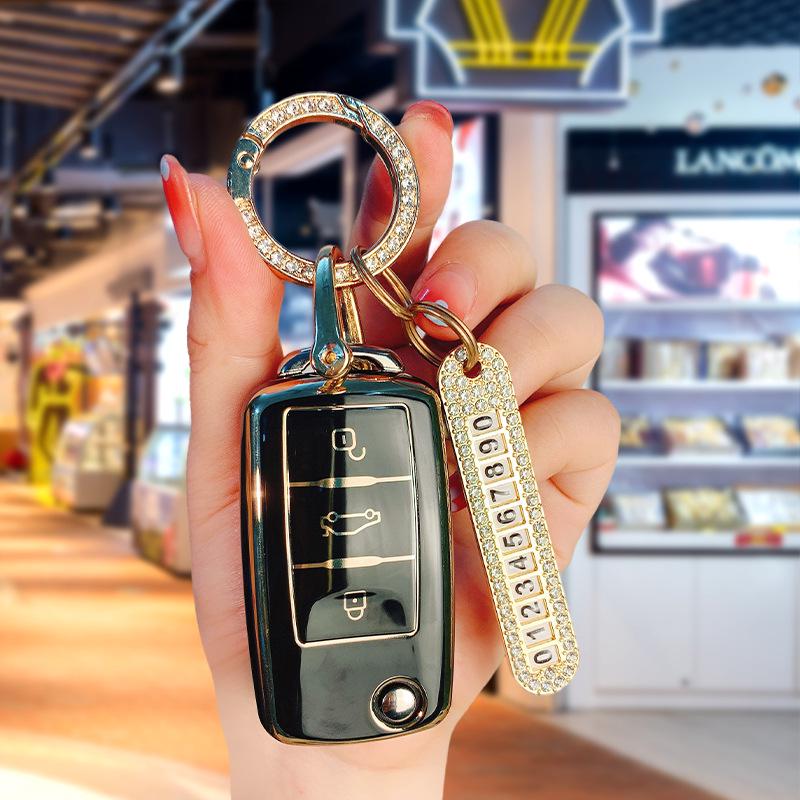 Volkswagen Key Shell for Sagitar, Bora, Lavida, Tiguan, Passat, Lamando, Golf, Polo, T-Roc, and New CC Models