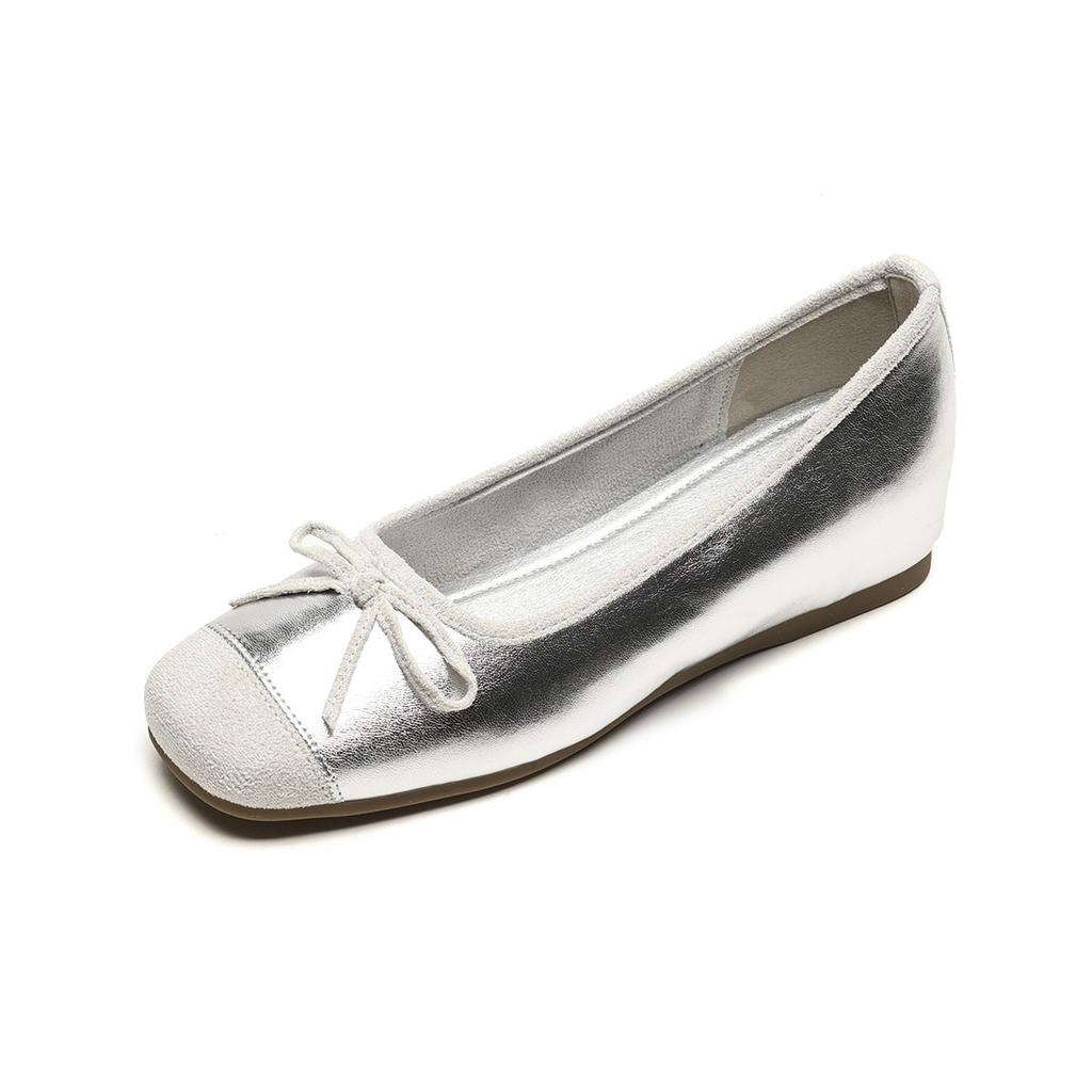 Weiwei girl 863-1 сумка на голову полутапочки женская летняя одежда одно слово с квадратным бантом на голове внутри увеличивающие рост одинарные туфли женские