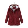 Женская зимняя парка с капюшоном Warmth Plus Velvet Coats Thicken Contrast Casual Cotton Jacket Autumn Winter Upperwears
