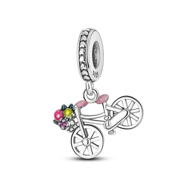 925 Серебряный Шарм Подходит для Любителей Шарма Серии Любовь Браслет Ожерелье Брелок Женские Ювелирные Изделия Diy