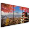 Three Piece Picture Canvas Print Japan Landscape Mountain