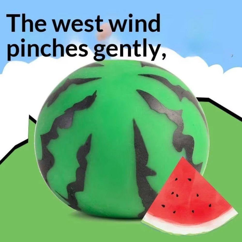 Cute Summer Watermelon Squeeze Toy Realistic Slow Rebound Toy Sensory Fidget Ball Student Prize