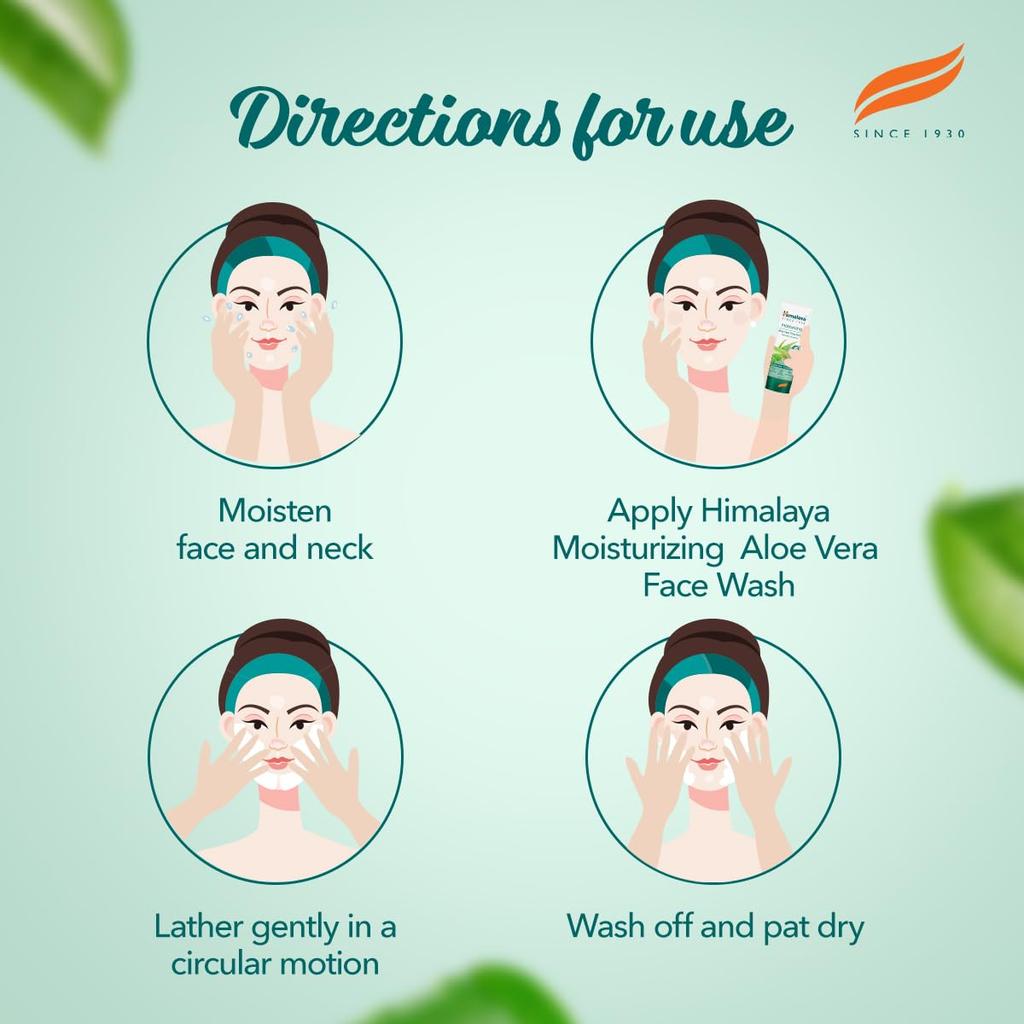 Himalaya Увлажняющее средство для умывания лица с алоэ вера 200 мл Увлажняющий смягчающий гель для всех типов кожи для ежедневного использования