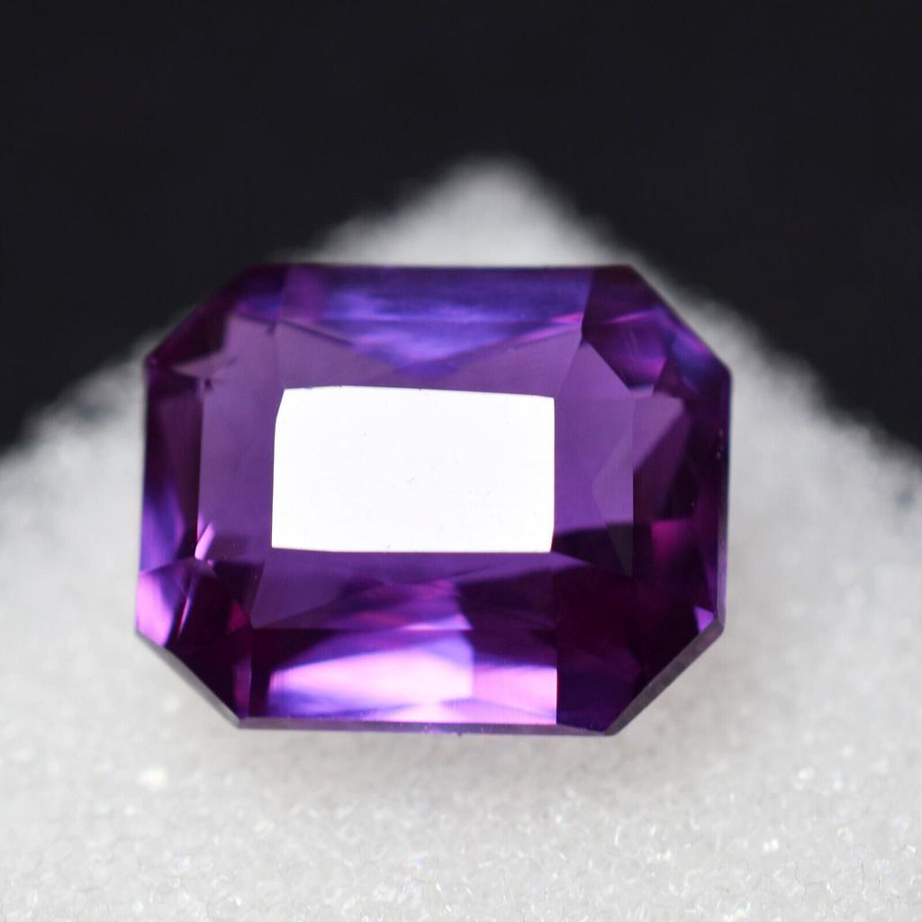 Natural Purple Tanzanite Loose Gemstone 9.30 ct Emerald Cut Unique for Jewelry Making and Crafts
